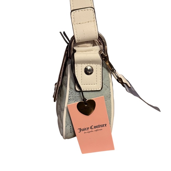 Juicy Couture light wash denim Y2Cute Flap crossbody/hand bag - Picture 3 of 12
